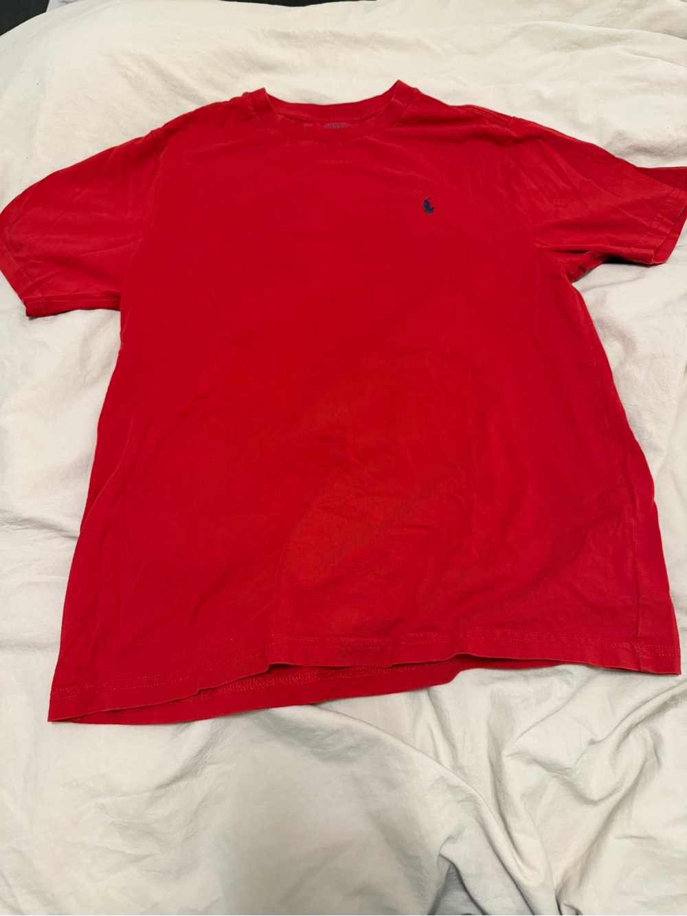 Polo by Ralph Lauren Bright Red Short-Sleeve Crewneck Tee with Navy Pony